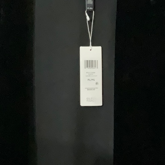 NWT EILEEN FISHER BLACK VELVET SHAWL COLLAR LONG JACKET $438 COAT sold out - Picture 10 of 12